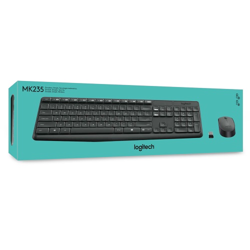 LOGITECH MK235 TÜRKÇE KABLOSUZ KOYU GRI Q KLAVYE+MOUSE